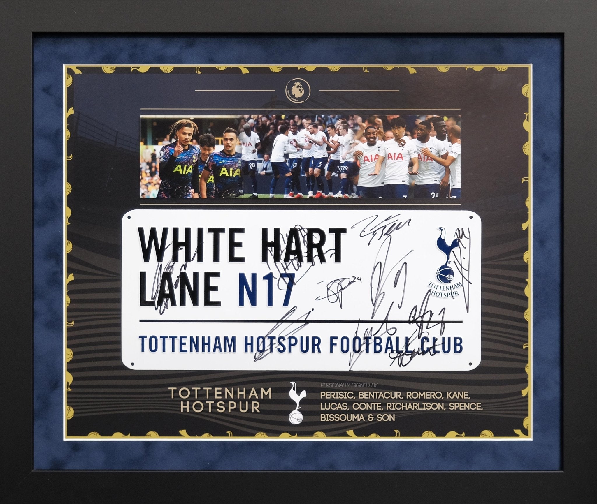 2022 Multi Signed Spurs Roadsign Framed Display - Memorabilia Framers Shop